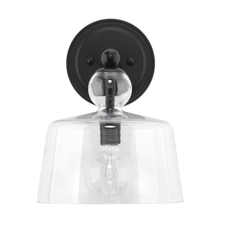 Hudson Black Iron Jelly Jar Wall Sconce
