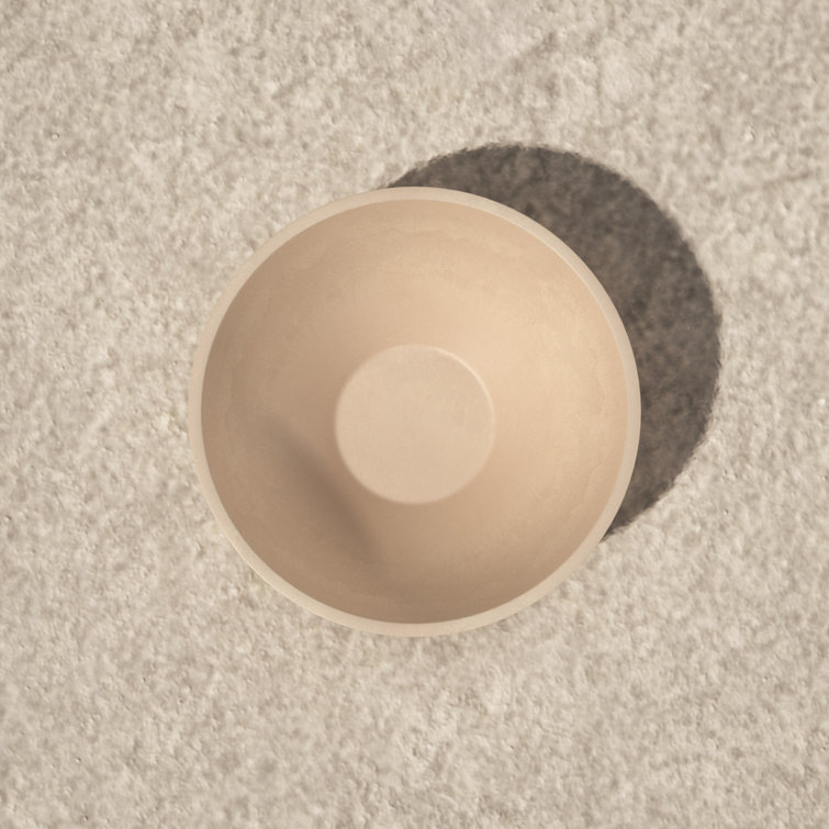 Taupe Classic Transitional Round Tabletop Planter for Indoor & Outdoor
