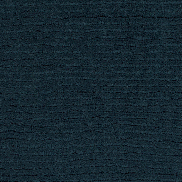Handmade Solid Black Wool Rectangular Area Rug, 2' x 3'