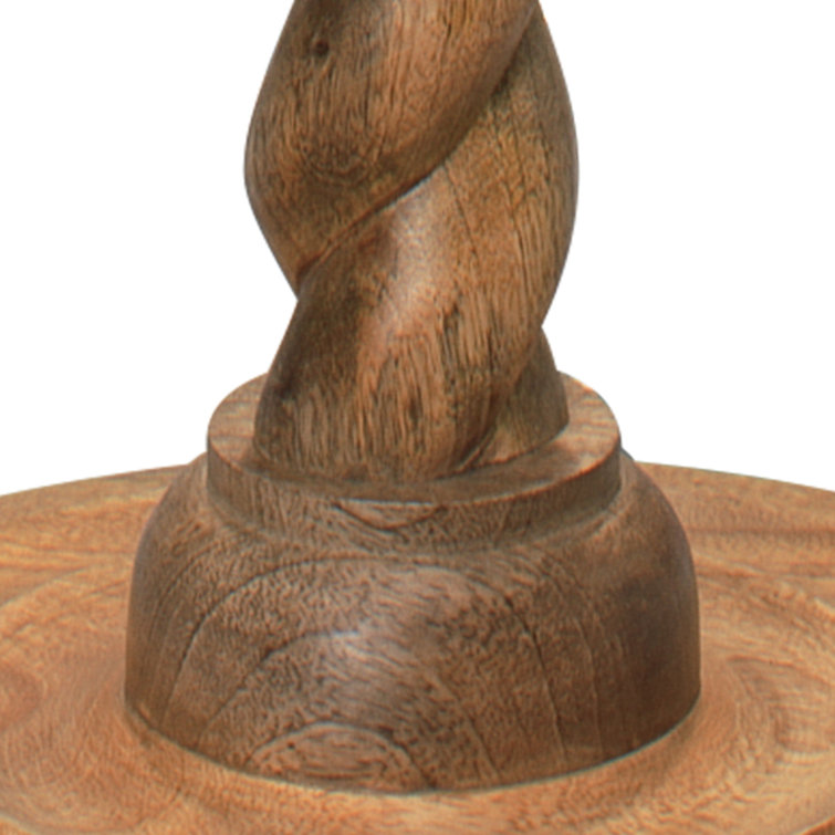 Natural Wood Floor Lamp with Sea Salt Linen Shade