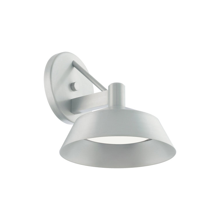 Brushed Aluminum White Acrylic Dimmable LED Wall Sconce