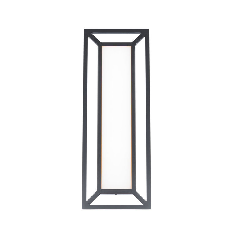 Tate 22" Black and White LED Outdoor Wall Sconce with Acrylic Shade