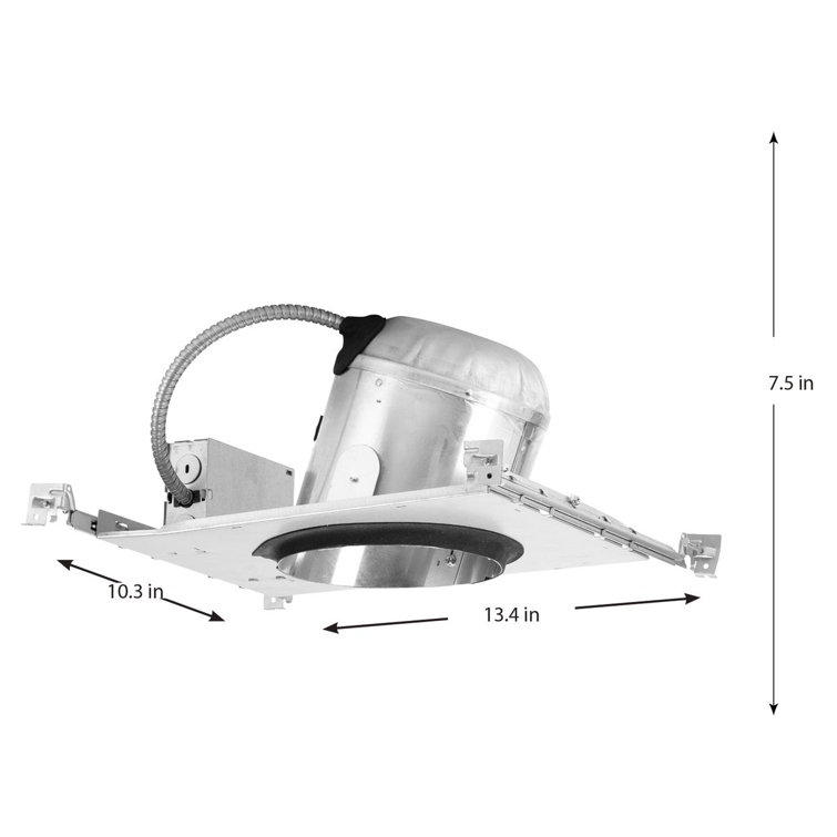 Gray Steel 6" Recessed Slope Ceiling Housing