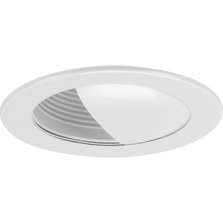 4" White Aluminum Recessed Wall Washer Trim