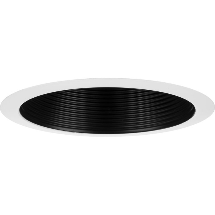 6-Inch Black Aluminum Recessed Step Baffle Trim