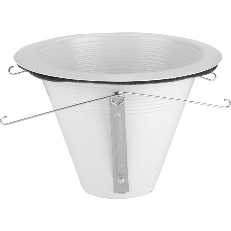 6-Inch Satin White Aluminum Recessed Step Baffle Trim
