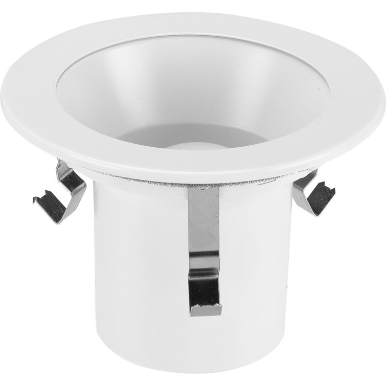 White Aluminum 4" Recessed Open Trim with Reflector