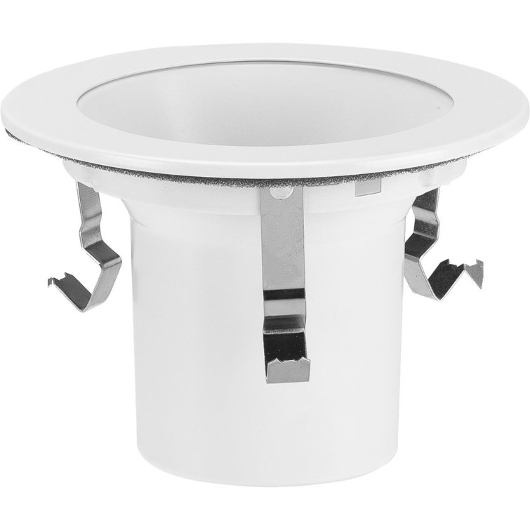 White Aluminum 4" Recessed Open Trim with Reflector