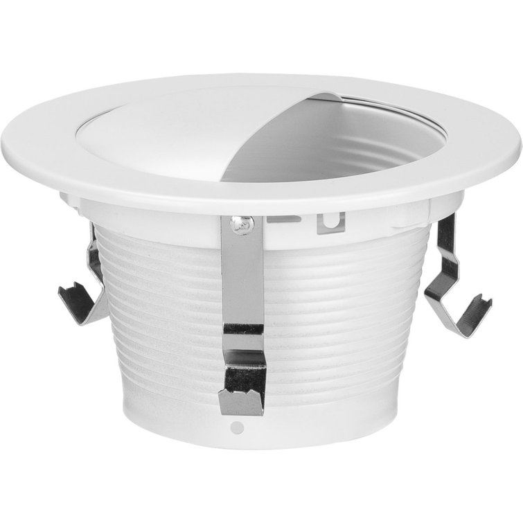 4" White Aluminum Recessed Wall Washer Trim