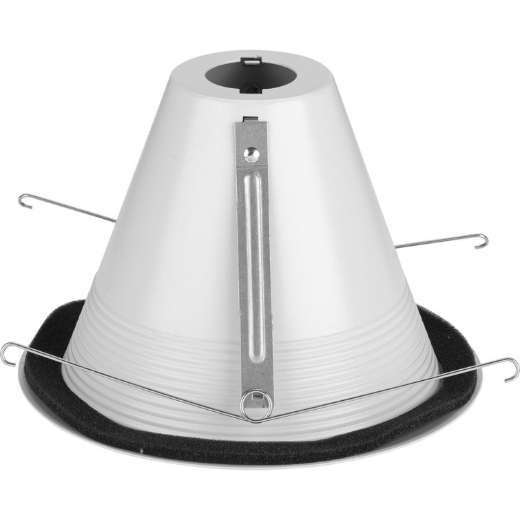 6-Inch Satin White Aluminum Recessed Step Baffle Trim