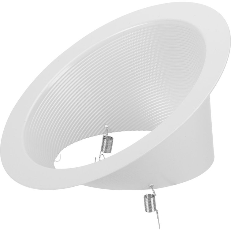 6" Satin White Aluminum Recessed Sloped Ceiling Trim