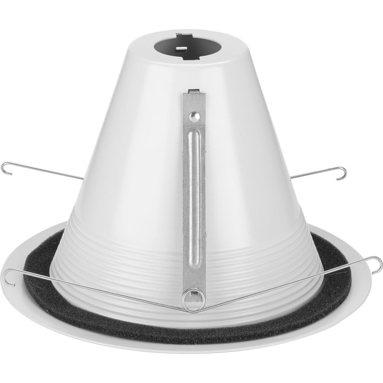 6" White Aluminum Recessed Splay Baffle Trim