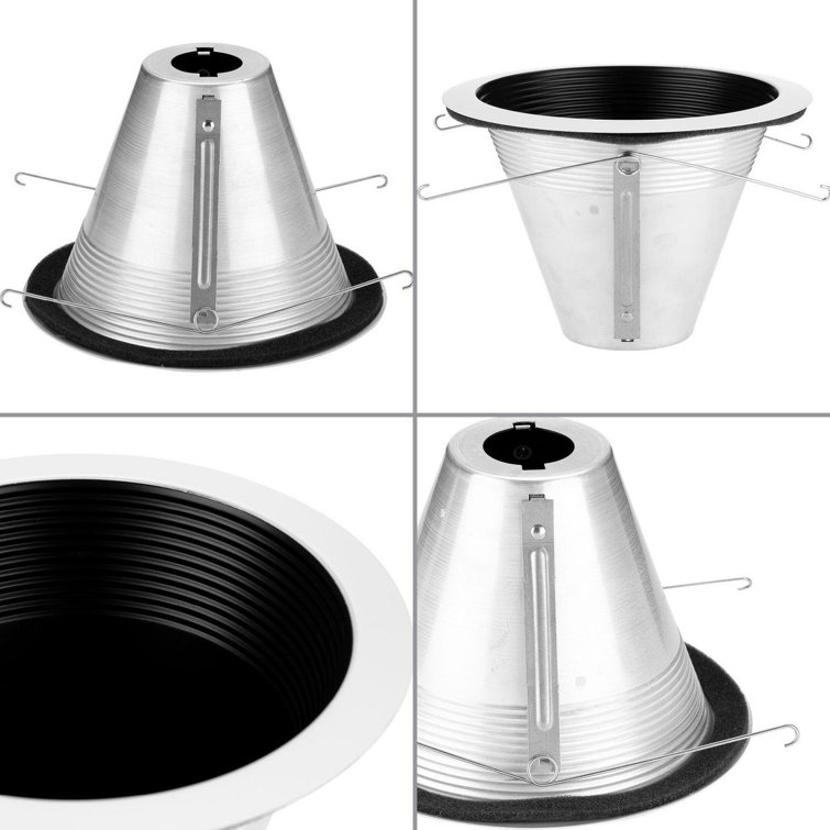 6-Inch Black Aluminum Recessed Step Baffle Trim