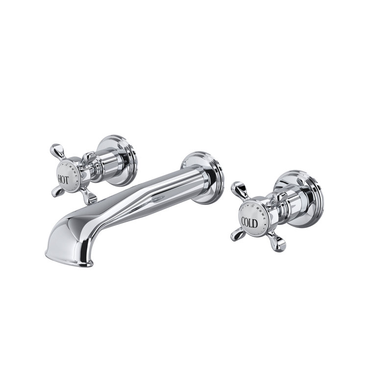 Edwardian Classic Polished Chrome Wall-Mounted Faucet