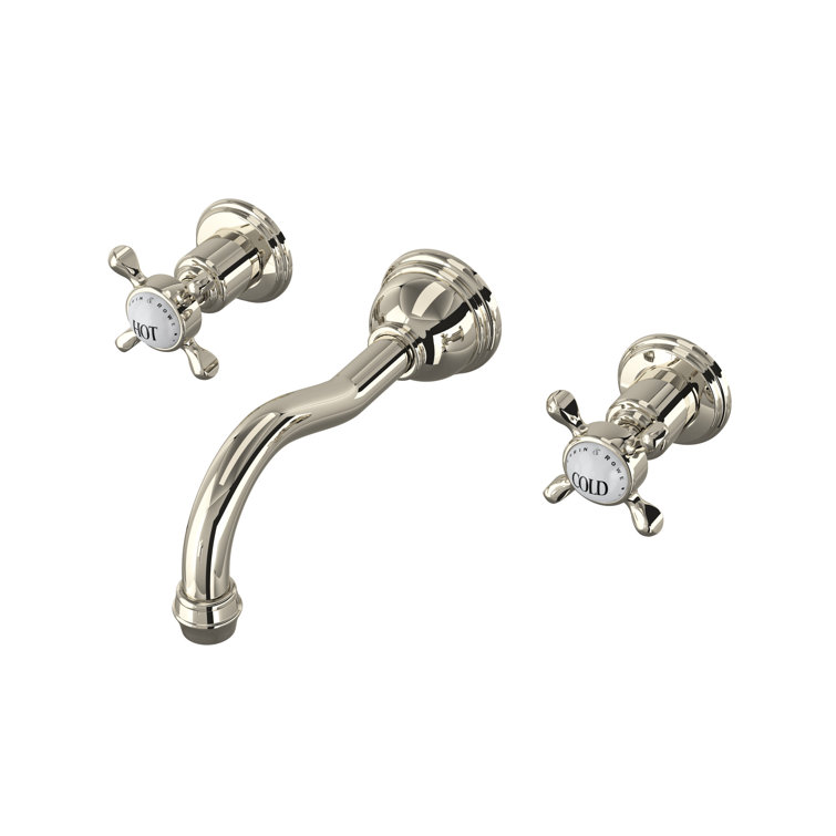 Edwardian Classic Wall-Mounted Faucet in Polished Nickel