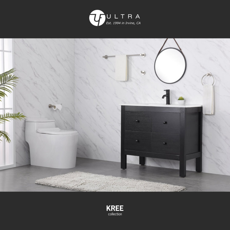 Brushed Nickel 4-Piece Modern Bathroom Hardware Set