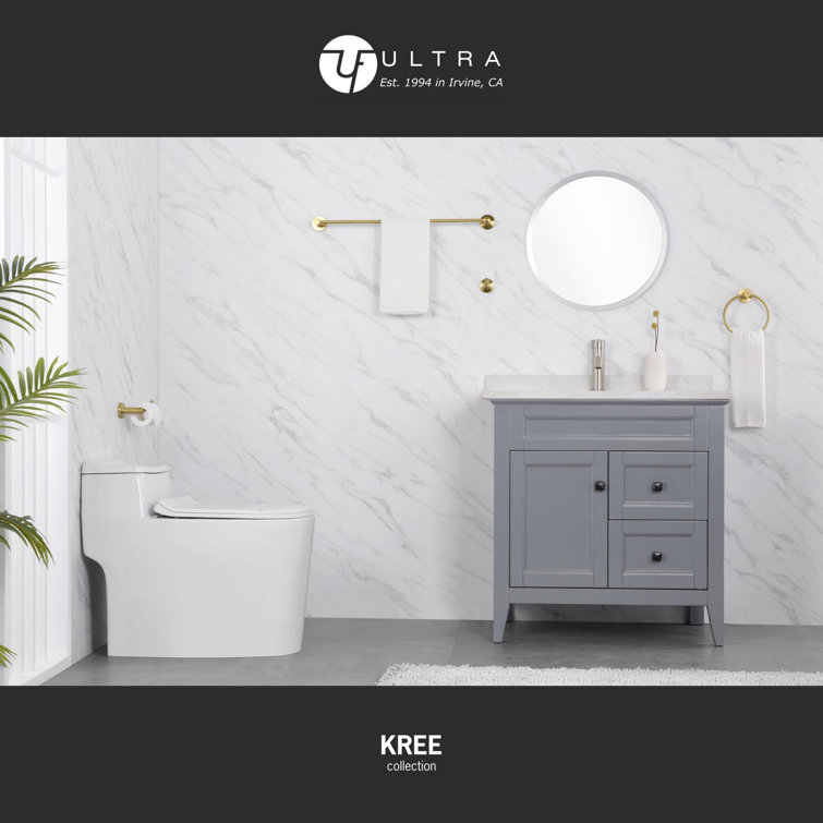 Brushed Gold 4-Piece Modern Bathroom Hardware Set