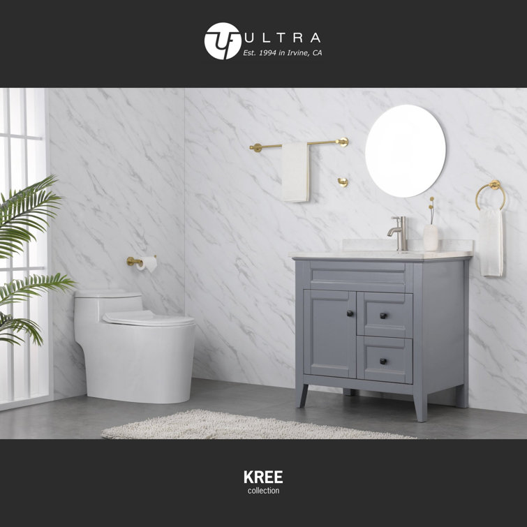 Brushed Gold 4-Piece Modern Bathroom Hardware Set