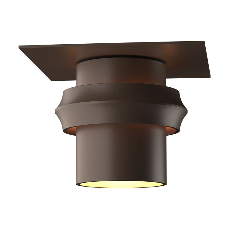 Coastal Black Aluminum 4.9'' H Outdoor Semi Flush Mount