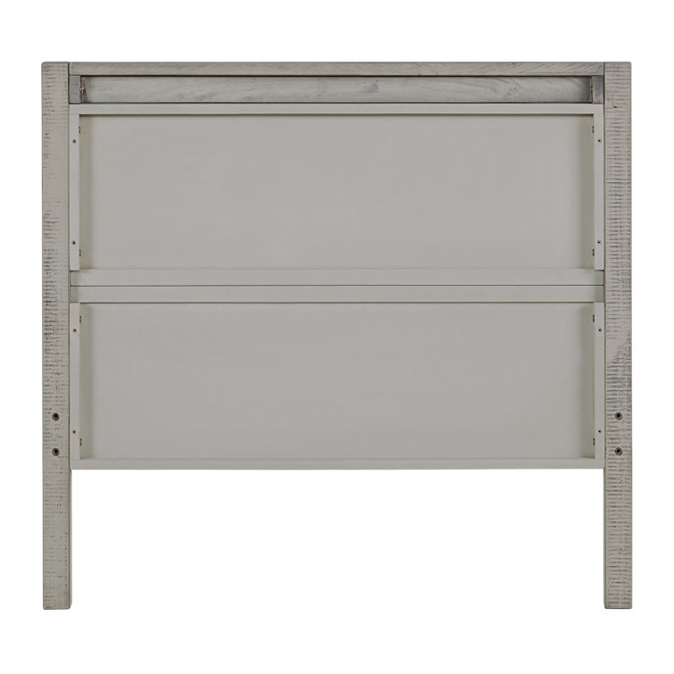 Gray Pine Wood Twin Bed with 2 Nightstands Set