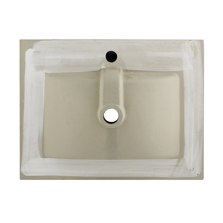 Glossy White Ceramic 24" Single Bathroom Vanity Top