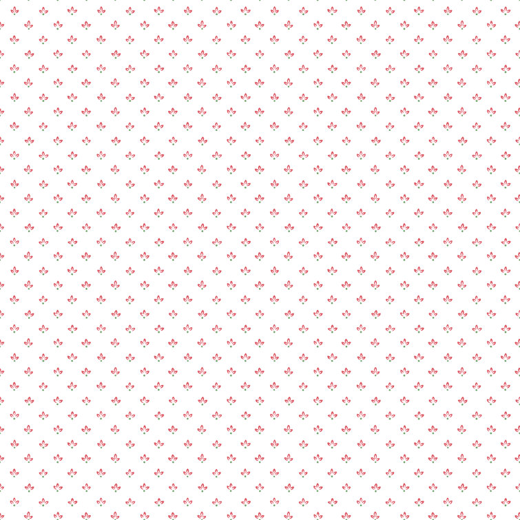 Red and Green Small Tri Leaf Pattern Vinyl Wallpaper Roll