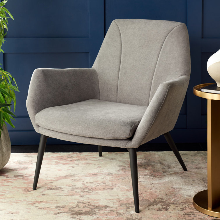 Sloane 29'' Grey Velvet Metal-Legged Modern Accent Chair