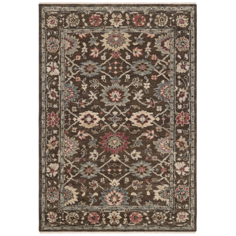 Samarkand Hand-Knotted Red Wool 6' x 9' Area Rug