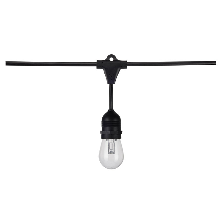 24-Foot Black LED String Lights with Color-Changing Bulbs and Remote