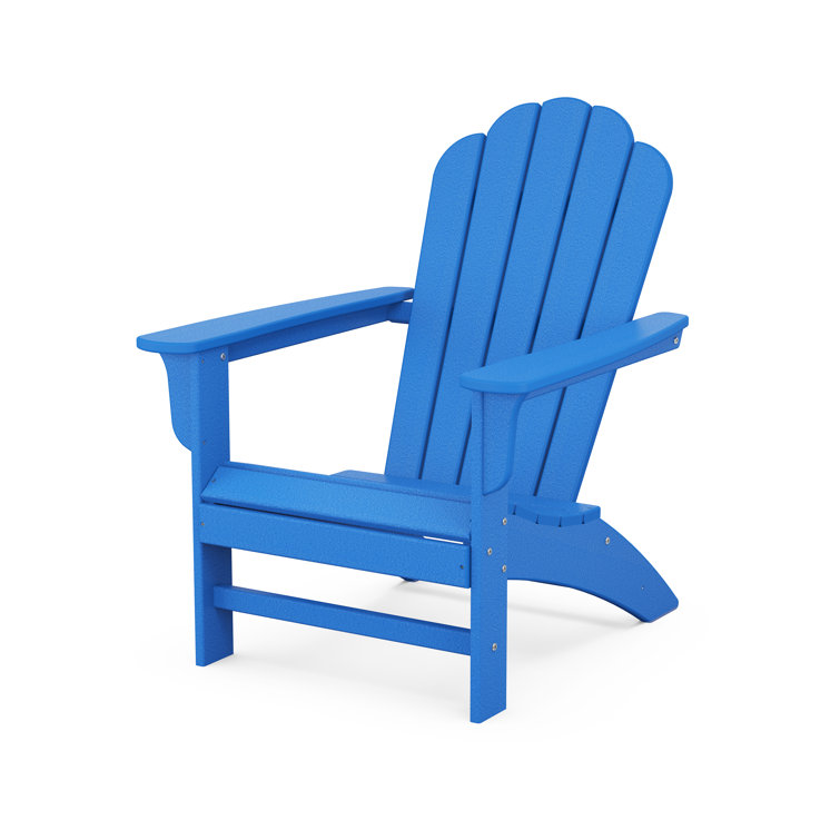 Pacific Blue Recycled Plastic Adirondack Chair with Arms