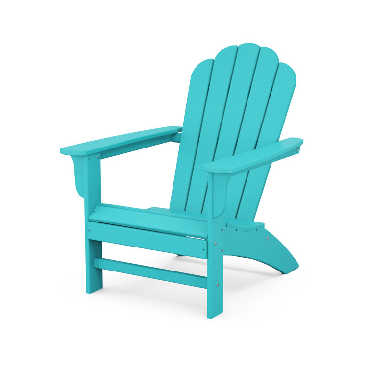 Aruba Blue Polywood Adirondack Chair with Arms