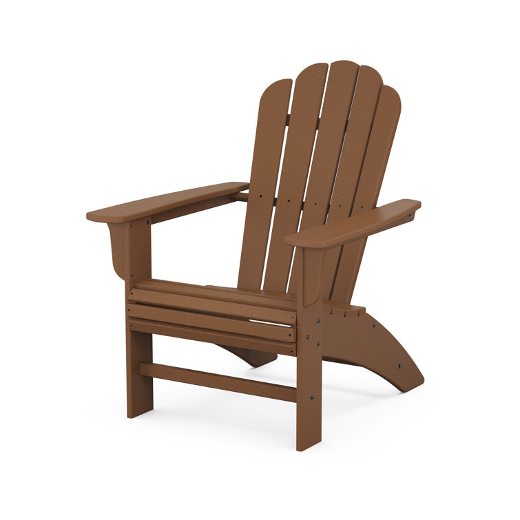 Teak Weatherproof Curveback Adirondack Chair with Arms