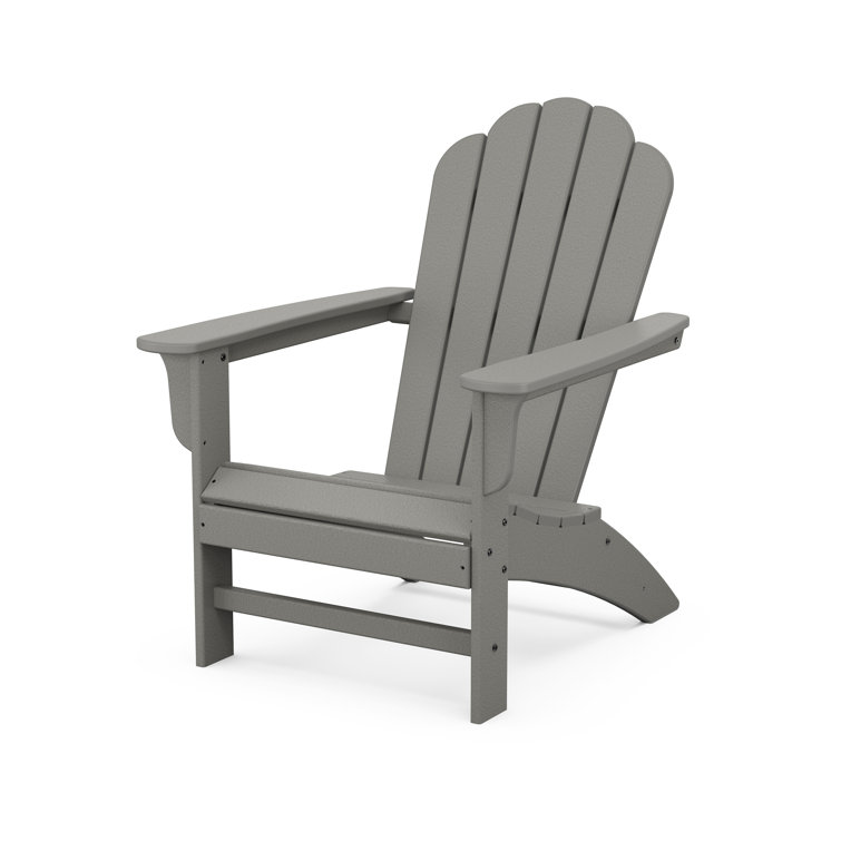Slate Grey Polywood Adirondack Chair with Arms