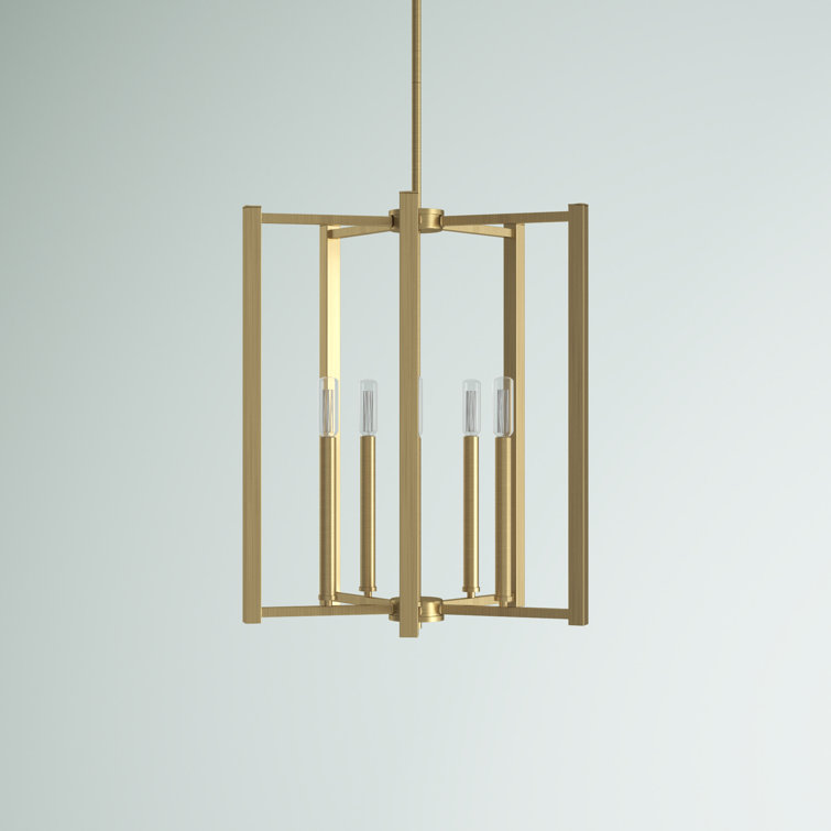 Benson Warm Brass 5-Light Lantern Pendant