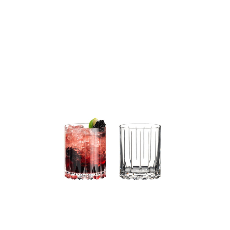 Riedel Clear Fine Crystal Double Rocks Glass Set of 2