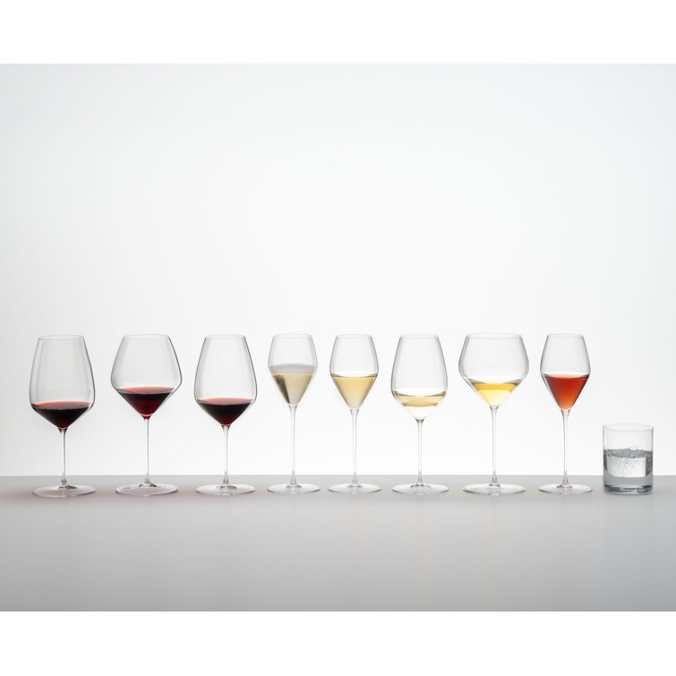 Elegant Clear Glass Wine Goblets Set of 2