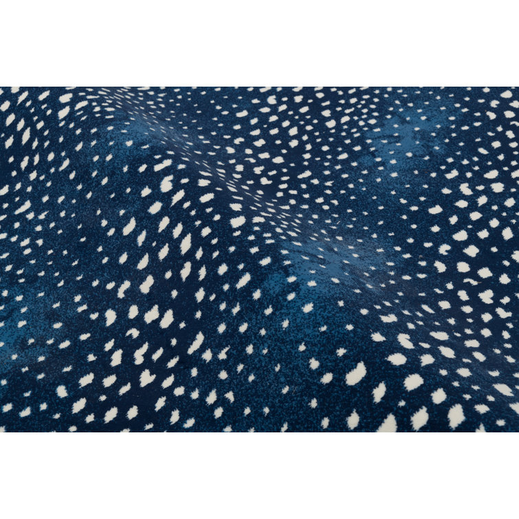 Stark Lapis Runner Synthetic Area Rug 2'2" x 7'8"