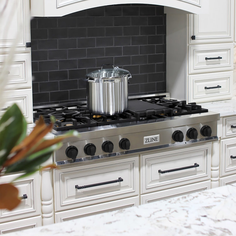 ZLINE 48" Stainless Steel Gas Cooktop with 7 Burners