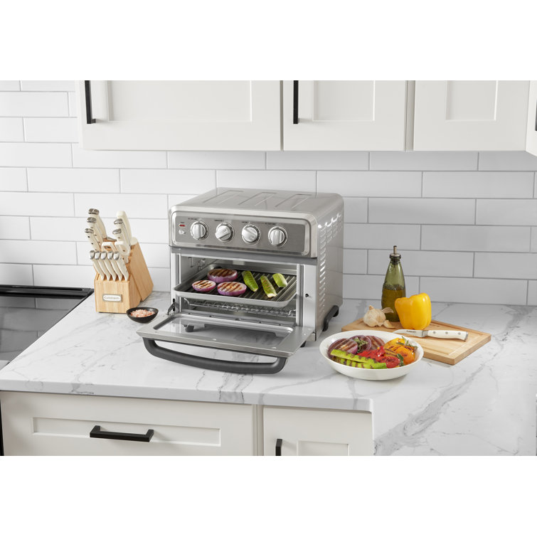 Compact Stainless Steel Air Fryer Toaster Oven with Grill