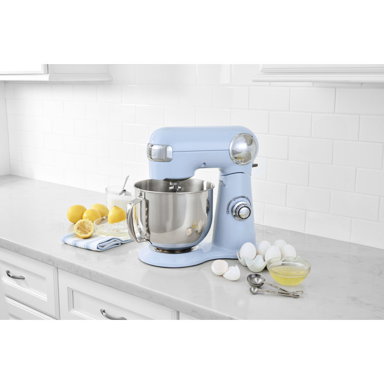 Arctic Blue 5.5 Quart Stainless Steel Bowl Stand Mixer with 12 Speeds