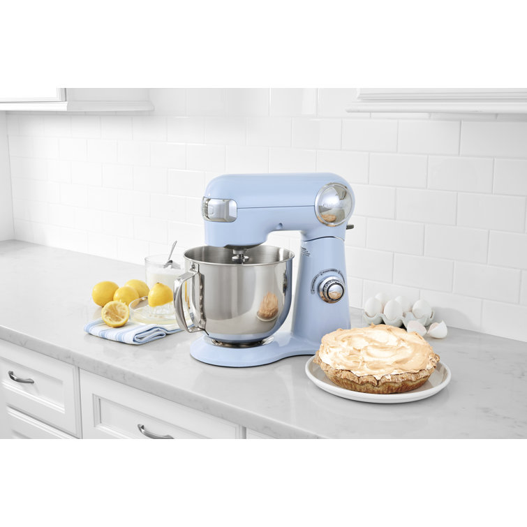 Arctic Blue 5.5 Quart Stainless Steel Bowl Stand Mixer with 12 Speeds
