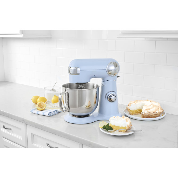 Arctic Blue 5.5 Quart Stainless Steel Bowl Stand Mixer with 12 Speeds