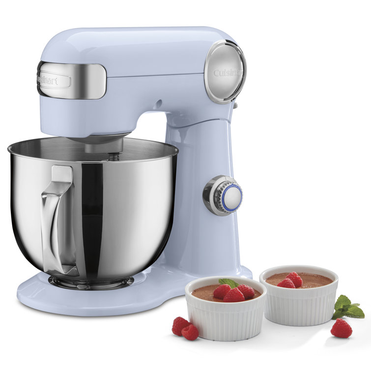 Arctic Blue 5.5 Quart Stainless Steel Bowl Stand Mixer with 12 Speeds