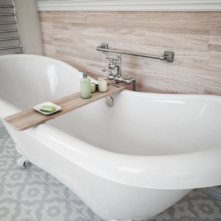 Elegant White Acrylic Clawfoot Freestanding Bathtub
