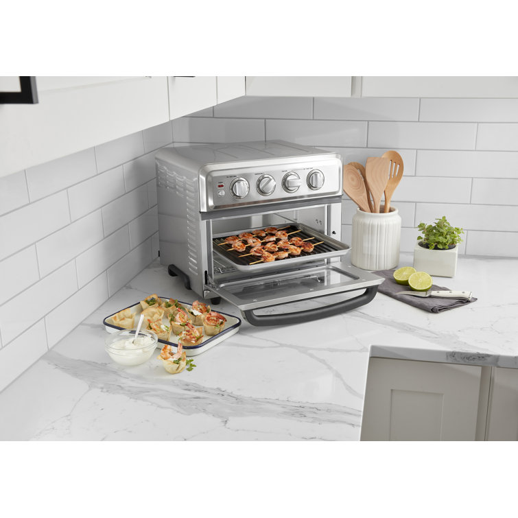 Compact Stainless Steel Air Fryer Toaster Oven with Grill