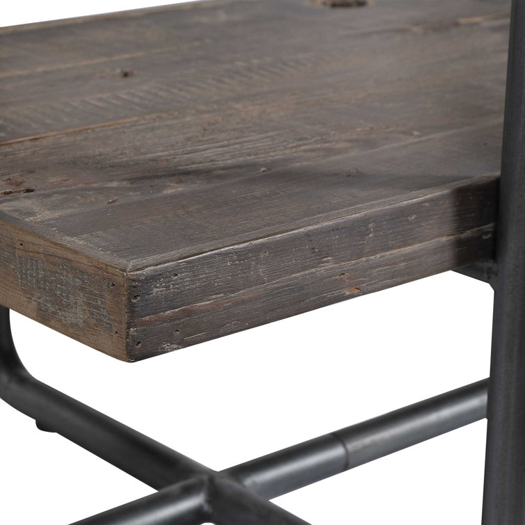 Stilo Urban Industrial 50'' Brown Reclaimed Wood Etagere