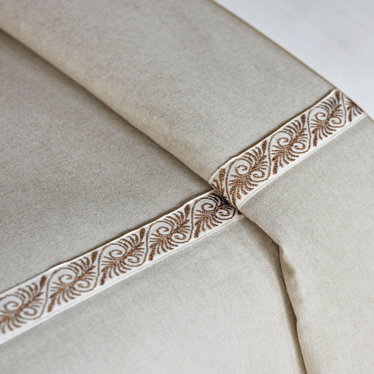 Full Size Beige Cotton Duvet Cover Set with Shams and Pillow