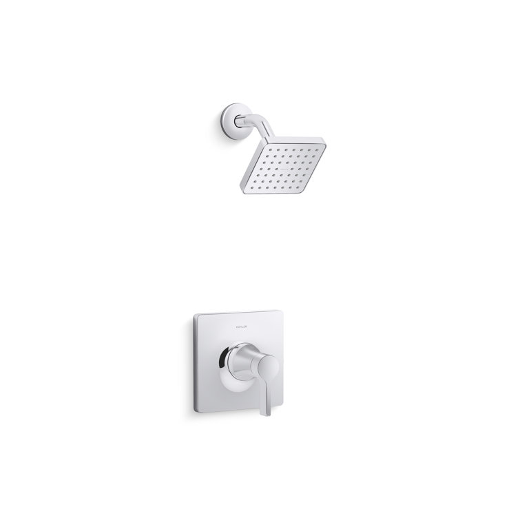 Polished Chrome Single Handle Wall Mounted Shower Faucet Set