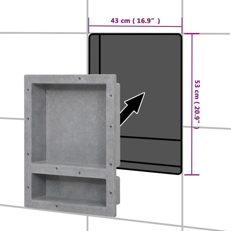 Matt Gray SMC Shower Niche with 2 Compartments