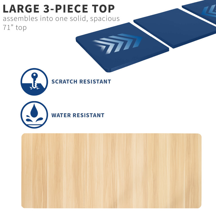 Cyan Chestnut Solid Particle Board 59" Universal Desk Top